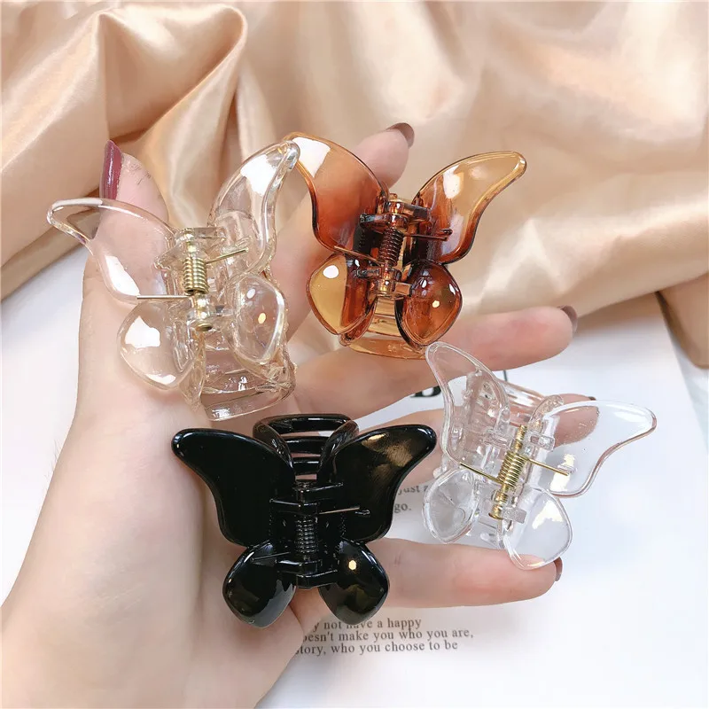 

Mini Transparent Butterfly Hair Claw Women Acrylic Girls Sweet Cute Hair Clips Hairpins Fashion Hair Ornament Hair Accessories