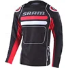 New Sram Motorcycle Off-Road Long Sleeve Cycling Jersey DH Downhill Endurance Race MTB Polyester Breathable Quick-Drying T-Shirt 5