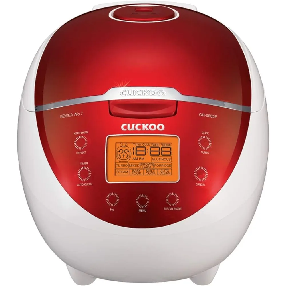 

CUCKOO CR-0655F 6-Cup (Uncooked) Micom Rice Cooker 12 Menu Options: White Rice, Brown Rice & More, Nonstick Inner Pot