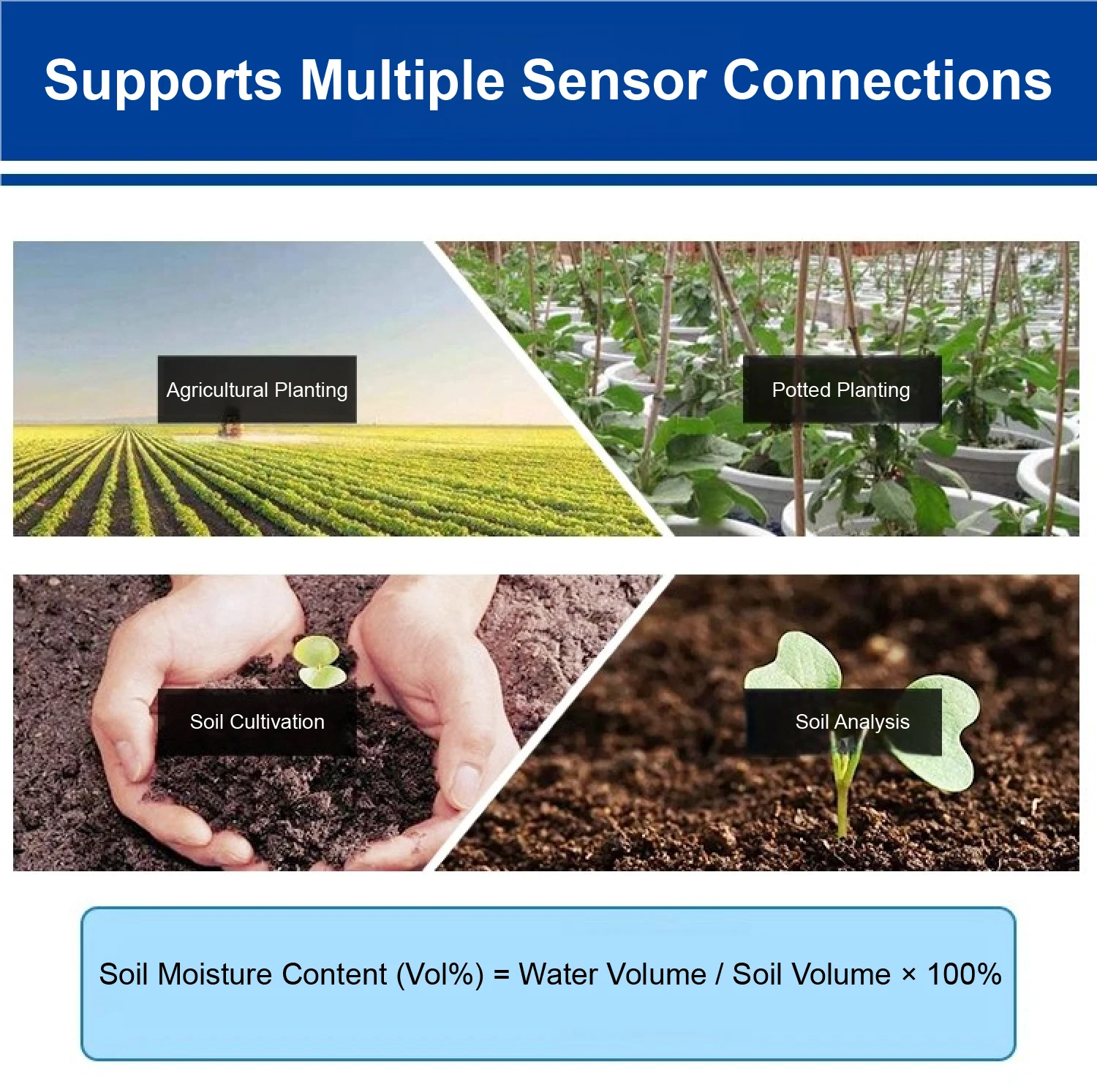 4/7 in 1 Soil Tester Digital Soil pH Moisture Temperature Humidity EC NPK Sensor