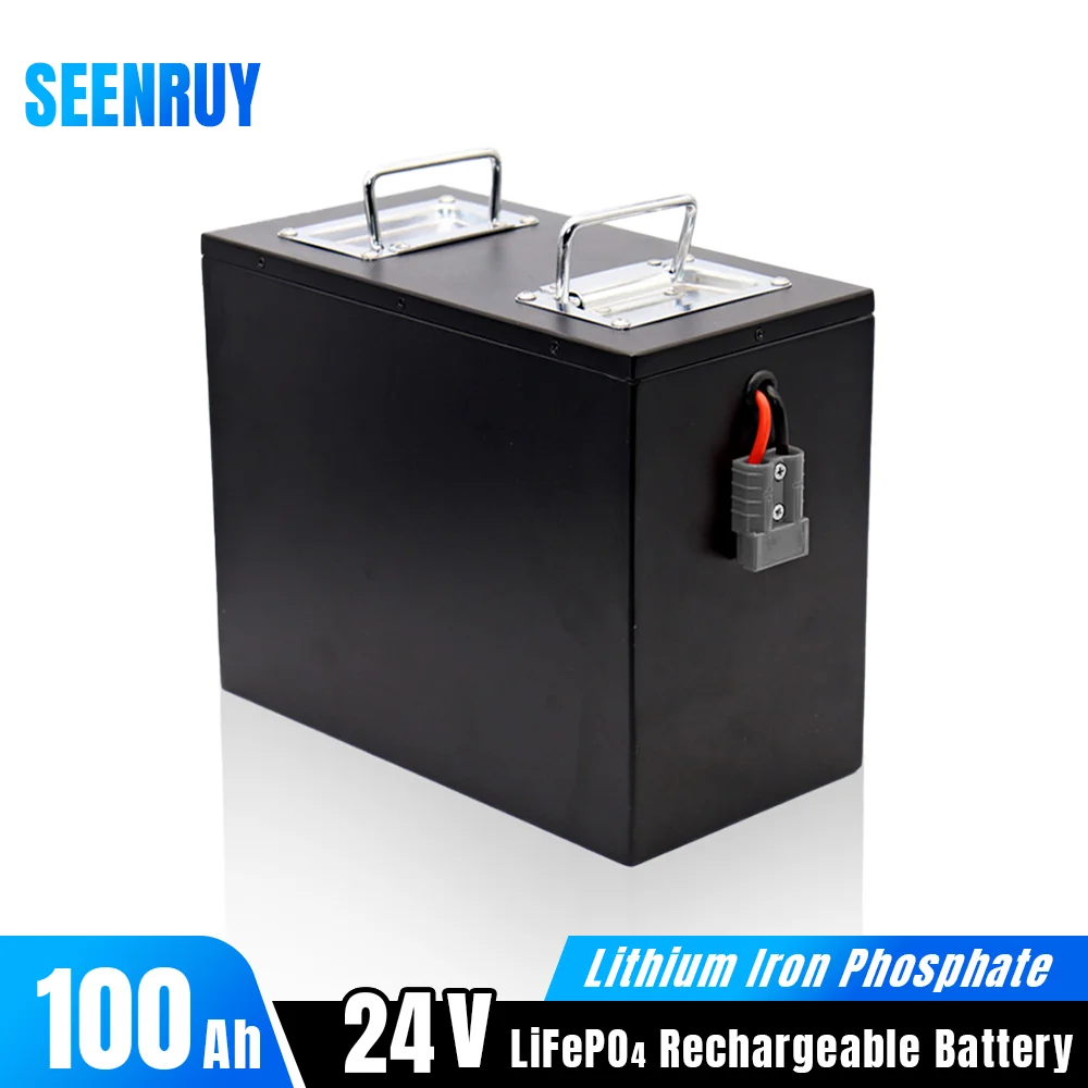 

24V 100Ah Lifepo4 Battery Pack Lithium Iron Phosphate Built-in BMS Optional Bluetooth for Solar Energy Storage