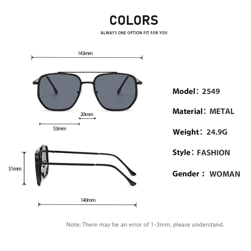 Men's Classic Aviator Sunglasses - Vintage Double-Bar Design