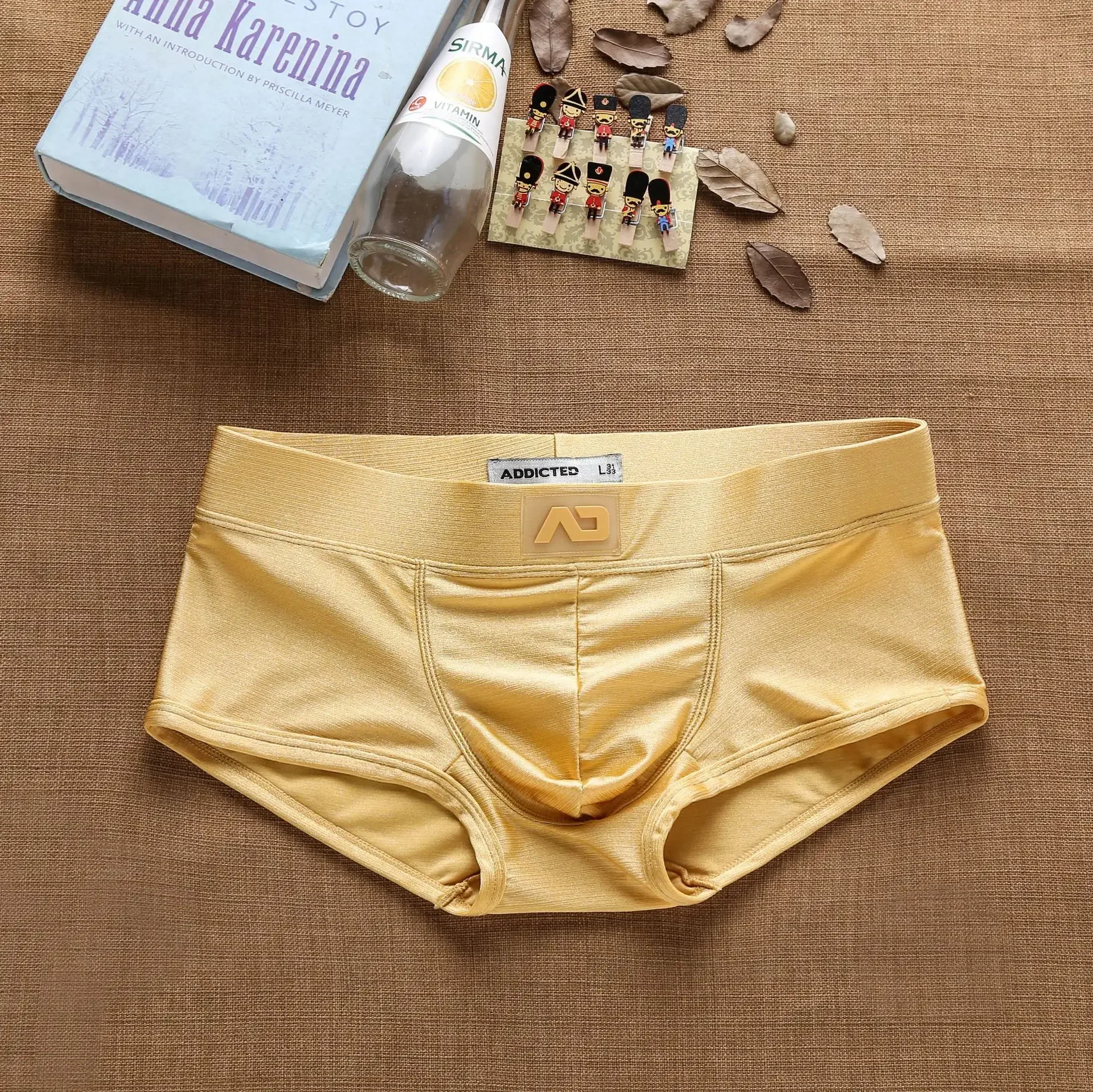 Bright color  men's panties low rise brushed sex gratitude convex youth boxers 2