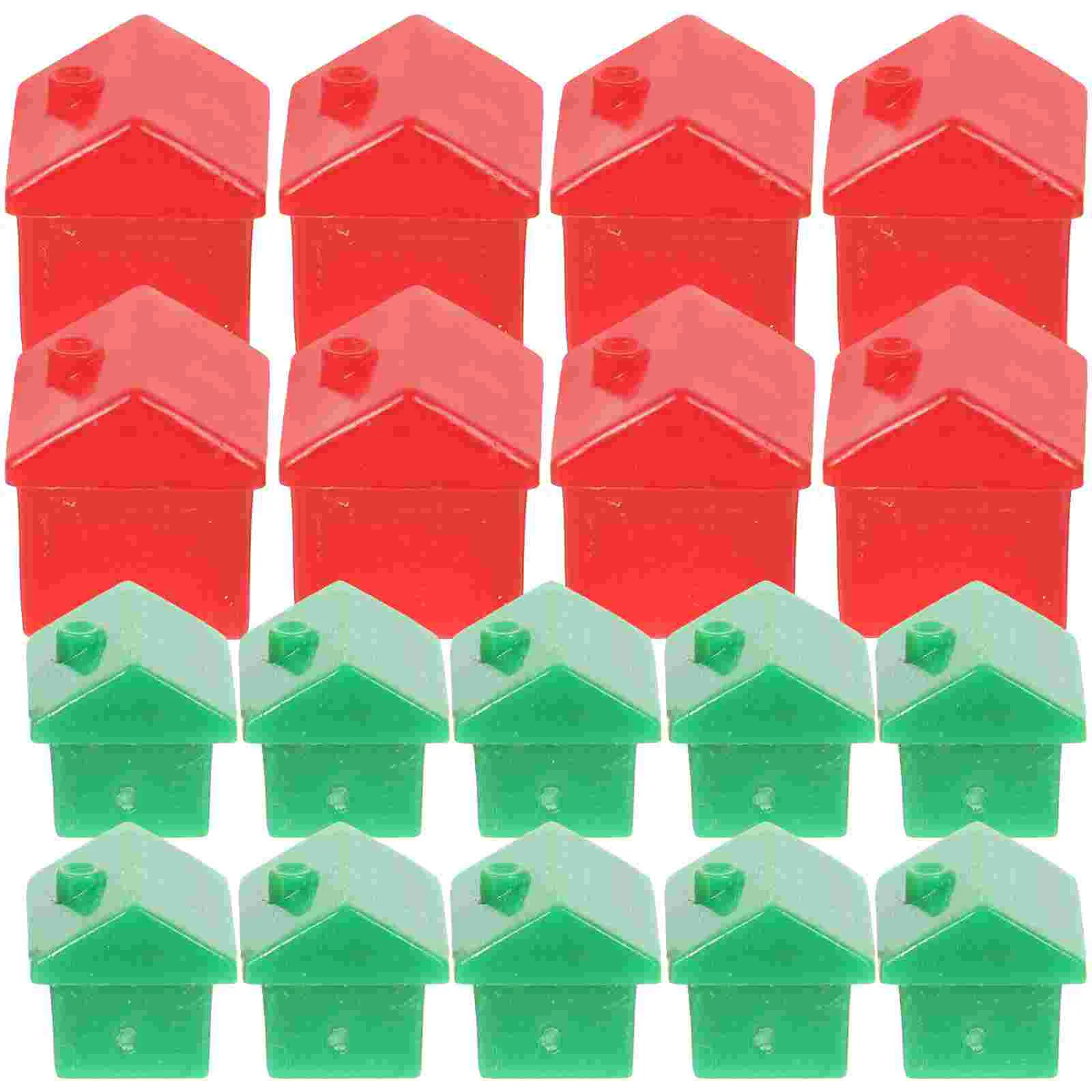 Board Game House Monopoly Chess Pieces Red Accessories Game Tokens Board  Chessmen Replacement Props for Small House Hotel - AliExpress