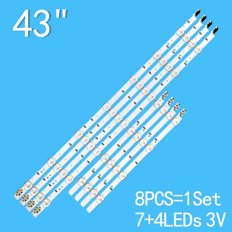 for ue50ku6300 ue50ku6079k ue50mu6125 ue50mu6170 ue50mu6179 ue50mu6192 ue50mu7000 cy gk050hgn v6du 500dca r2 bn96 39658a  LED Backlight Strip For UN43J5300 UA43J5088 V5DF-430DCA-R1 V5DF-430DCB-R1 BN96-36336A BN96-36337A