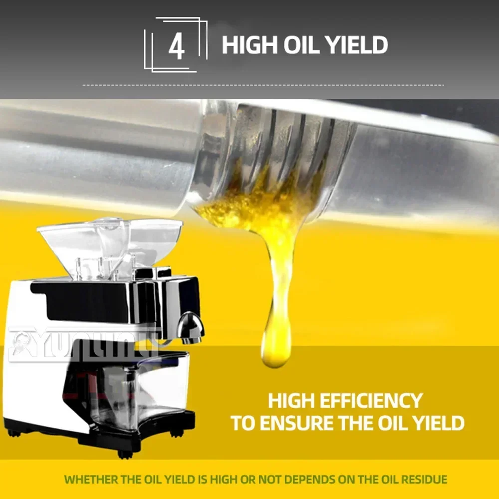 Full-automatic Oil Press Household Intelligent Electric Oil Extractor Machine Hot Cold Double Press 3