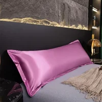 1pc 100% Waterproof  Silky satin Pillow Protector, satin body Pillowcase Protector  Soft Comfortable long Pillow Covers 2