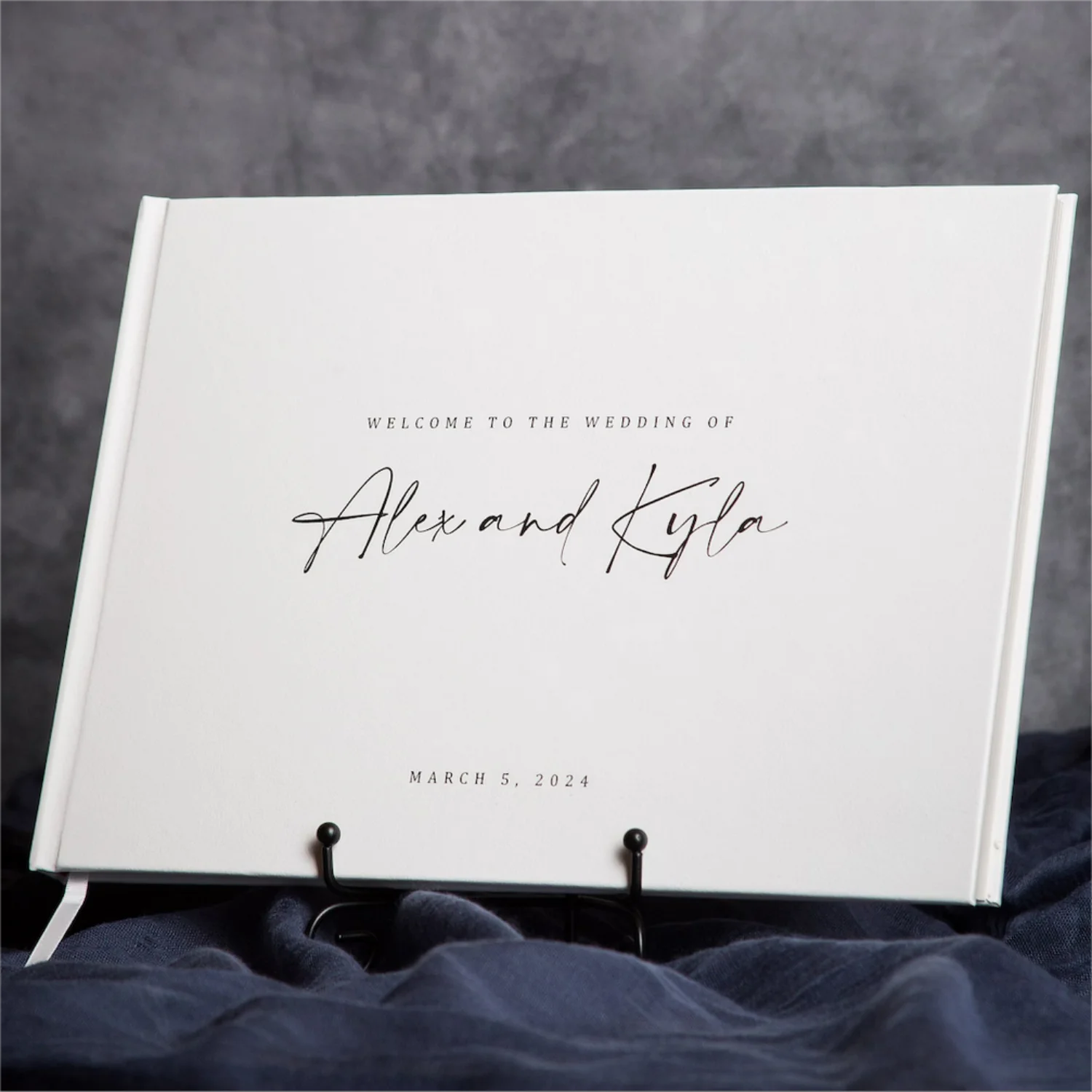 Personalized Wedding Sign Book White Wedding Guest Book Guestbook Photo Album Keepsake Bridal Shower Gift
