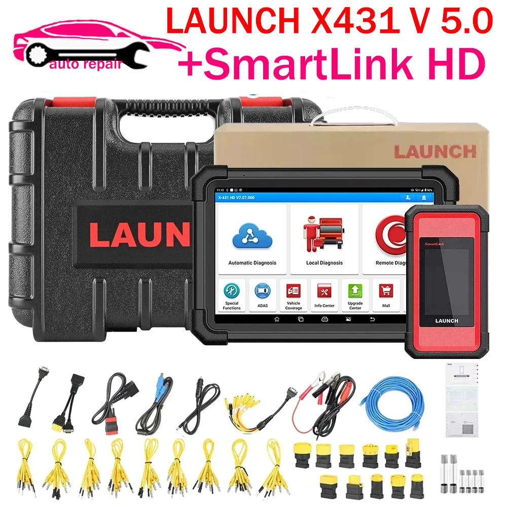 

Новый диагностический инструмент LAUNCH X431 V 5,0 + SmartLink HD для тяжелых грузовиков, 12 В 24 В, считывание кодов неисправностей, инструменты для сканирования дизельных грузовиков