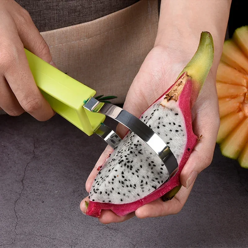 3-In-1 Fruit Carving Knife Watermelon Baller Ice Cream Dig Ball Scoop Spoon Double-End Melon Baller Assorted Cold Dishes Tools