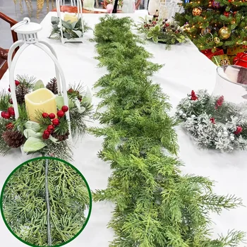 2pcs 6ft Christmas Pine Garlands 1