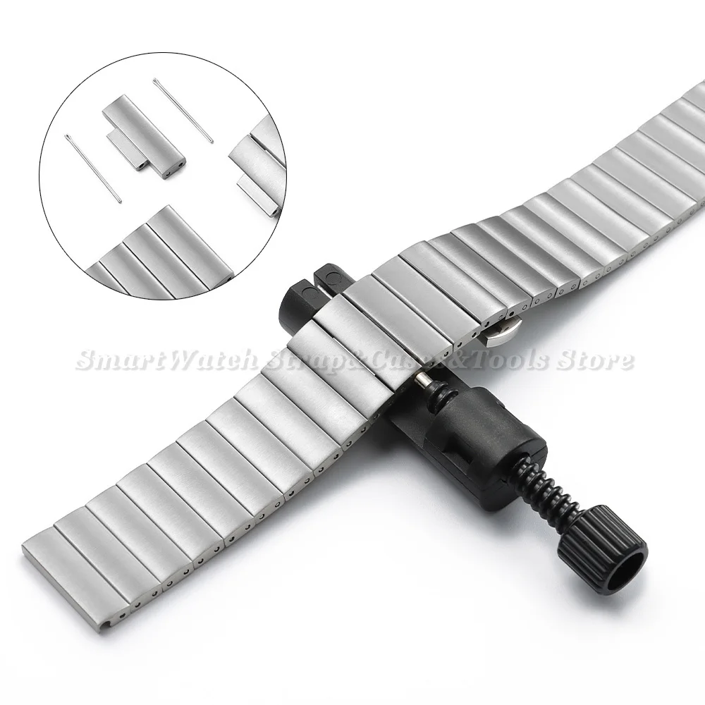 Men's Silver Brushed Metal Quick Release Watch Bracelet - Solid Stainless Steel