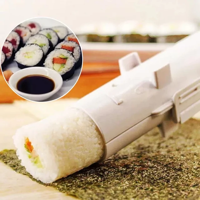 Sushi Maker Quick Sushi Bazooka Japanese Roller Rice Mold Vegetable Meat  Rolling DIY Sushi Making Machine Kitchen Sushi Tool - AliExpress
