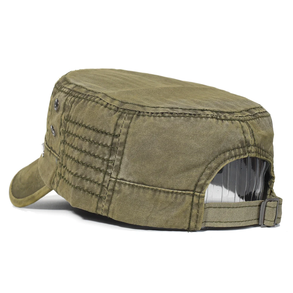 Four Seasons Washed Cotton Flat Caps Men Women Military Vintage Flat Top Hat flat cap flat vintage cap cap hat