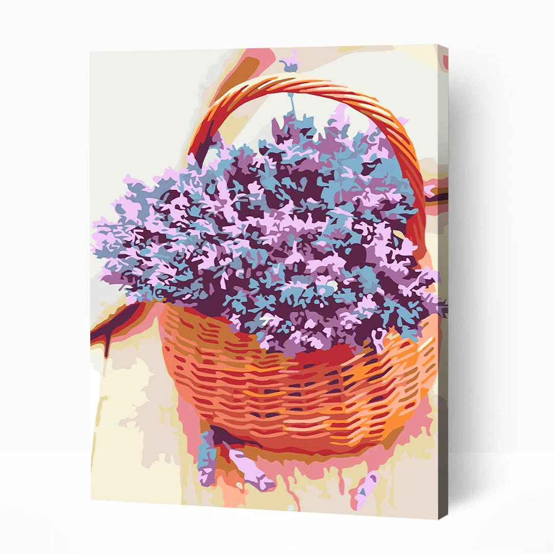 Tapb Diy Painting By Numbers Flower Lavender Aroma Coloring By Numbers