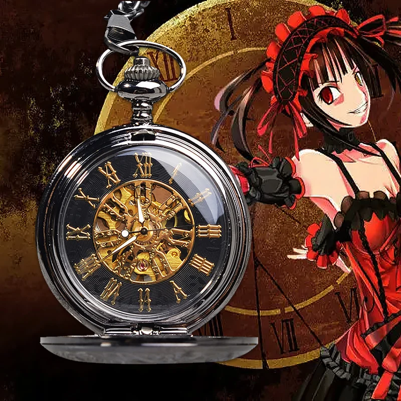 Nightmare Tokisaki Kurumi Pocket Watch Zafkiel Eye Steampunk Retro