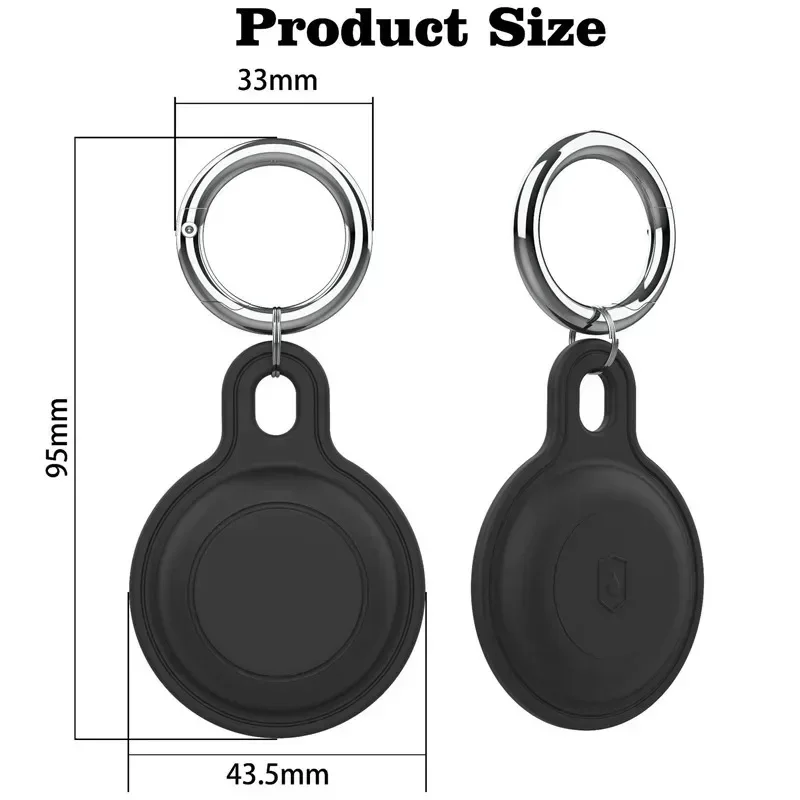 Silicon Keychain for Apple Airtags Case Protective Cover 360&deg; Waterproof Airtag Holder Tracker Accessories AirTag Case Key Ring airtag case