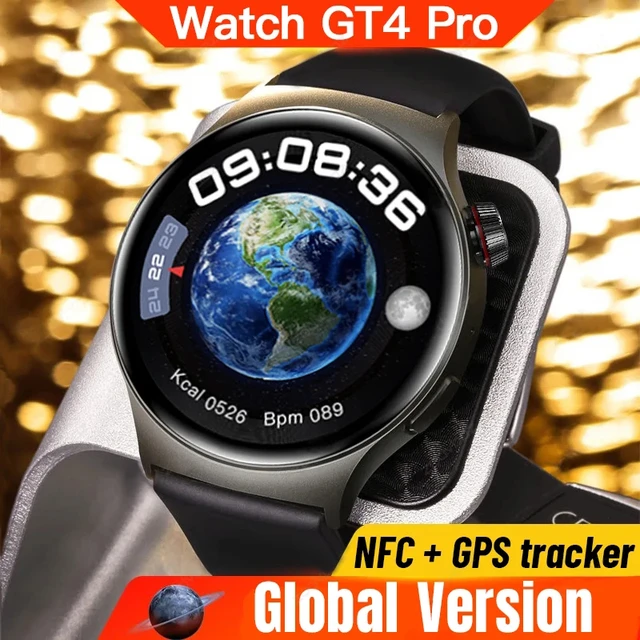 New GPS Smart Watch Men for Huawei GT4 Pro 360*360 HD Screen Heart Rate  Bluetooth Call NFC IP68Waterproof Blood Sugar Smartwatch