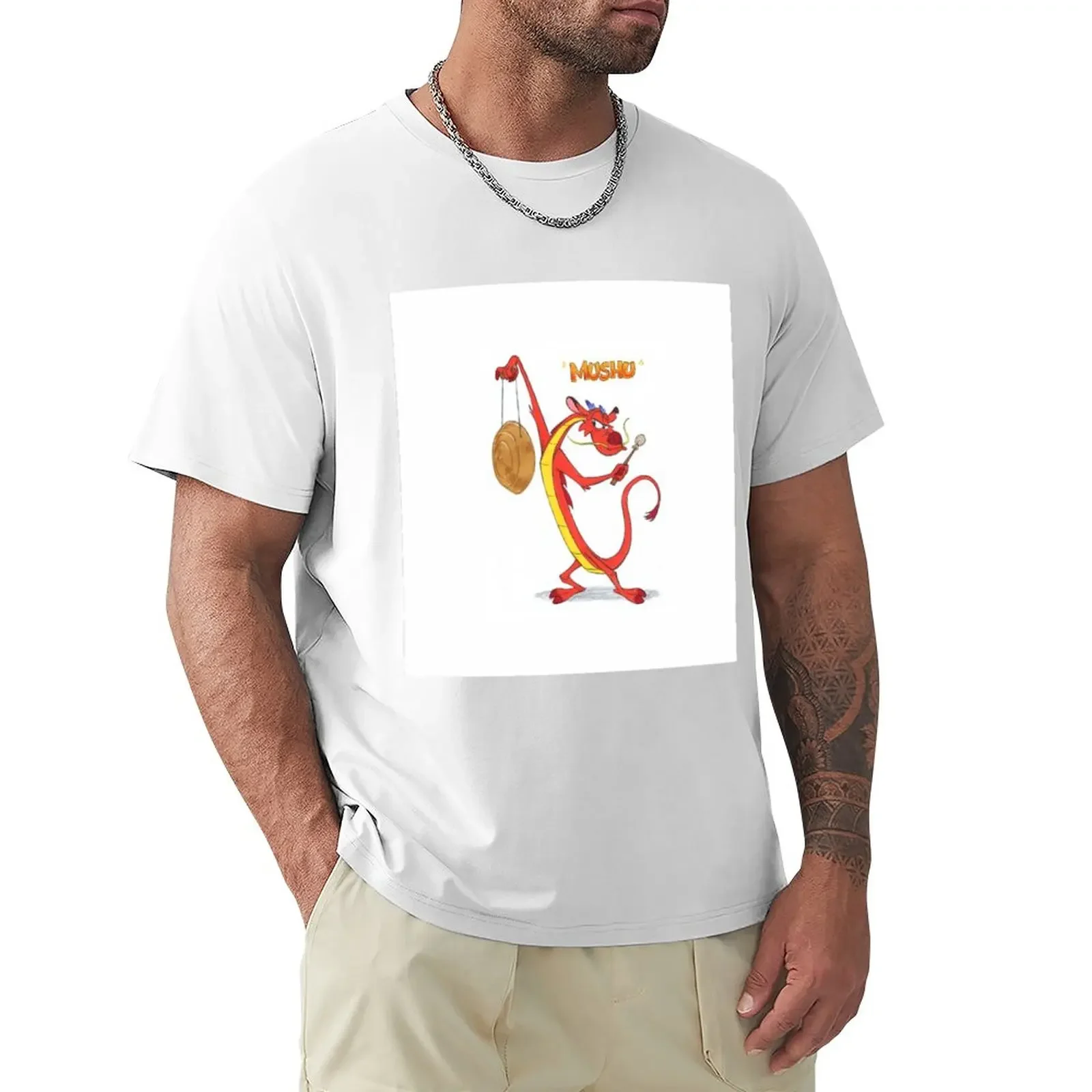 Mushu Dishonor On Your Cow T-Shirt Cute Tops Plus Size Blanks Abbigliamento Uomo Vintage Oversize Customizeds Magliette Per Uomo