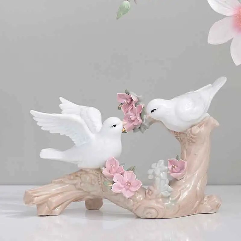Handcrafted Sparrow On Branch Statue Ceramic Decorative Bird Figurine Home  Decor Collectible Art Piece Wedding Housewarming Gift - Figurines &  Miniatures - AliExpress