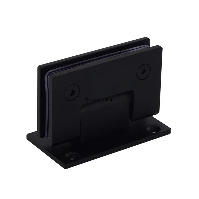 Stainless Steel Frameless Glass Black Door Hinge 90 Degrees of Bathroom Clamp Folding Clip 1pcs stainless steel hinges,door hinges