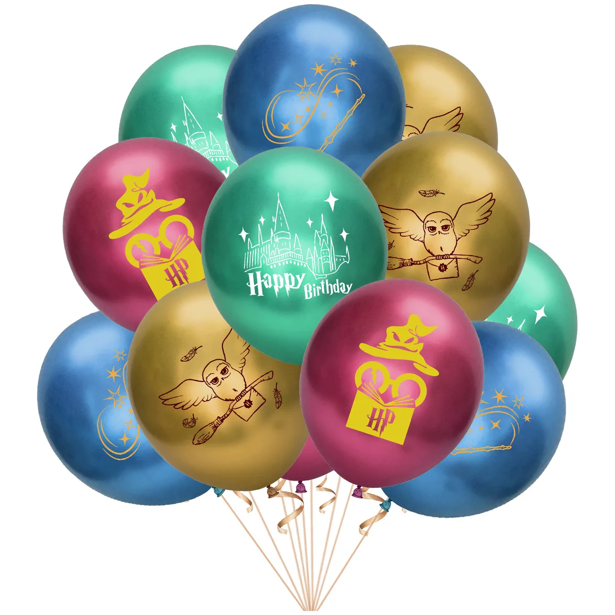 Magic Academy Birthday Party Supply Disposable Banner Cake Topper Hanging Flag Harries Balloons Set Birthday Decoration party supplies