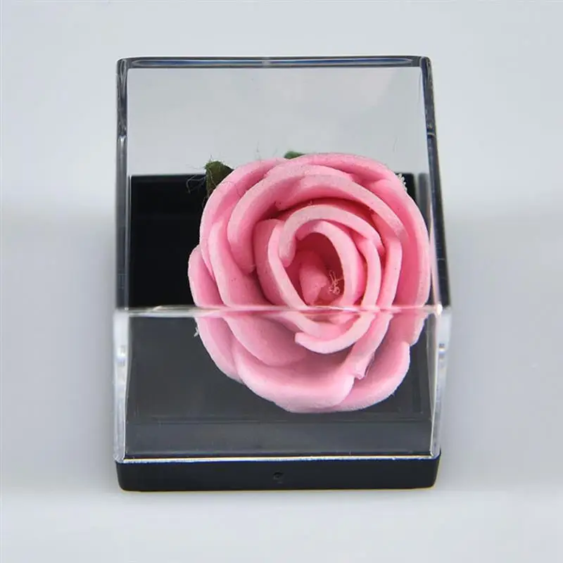 12pcs Transparent Plastic Square Box Mineral Specimen Collection Box Storage