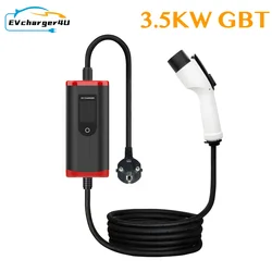 EV Charger Type 2  Type 1 GBT Portable EV Charging Box 5M Cable 8A/10A/13A/16A Switchable Current SCHUKO Plug for Electric Car