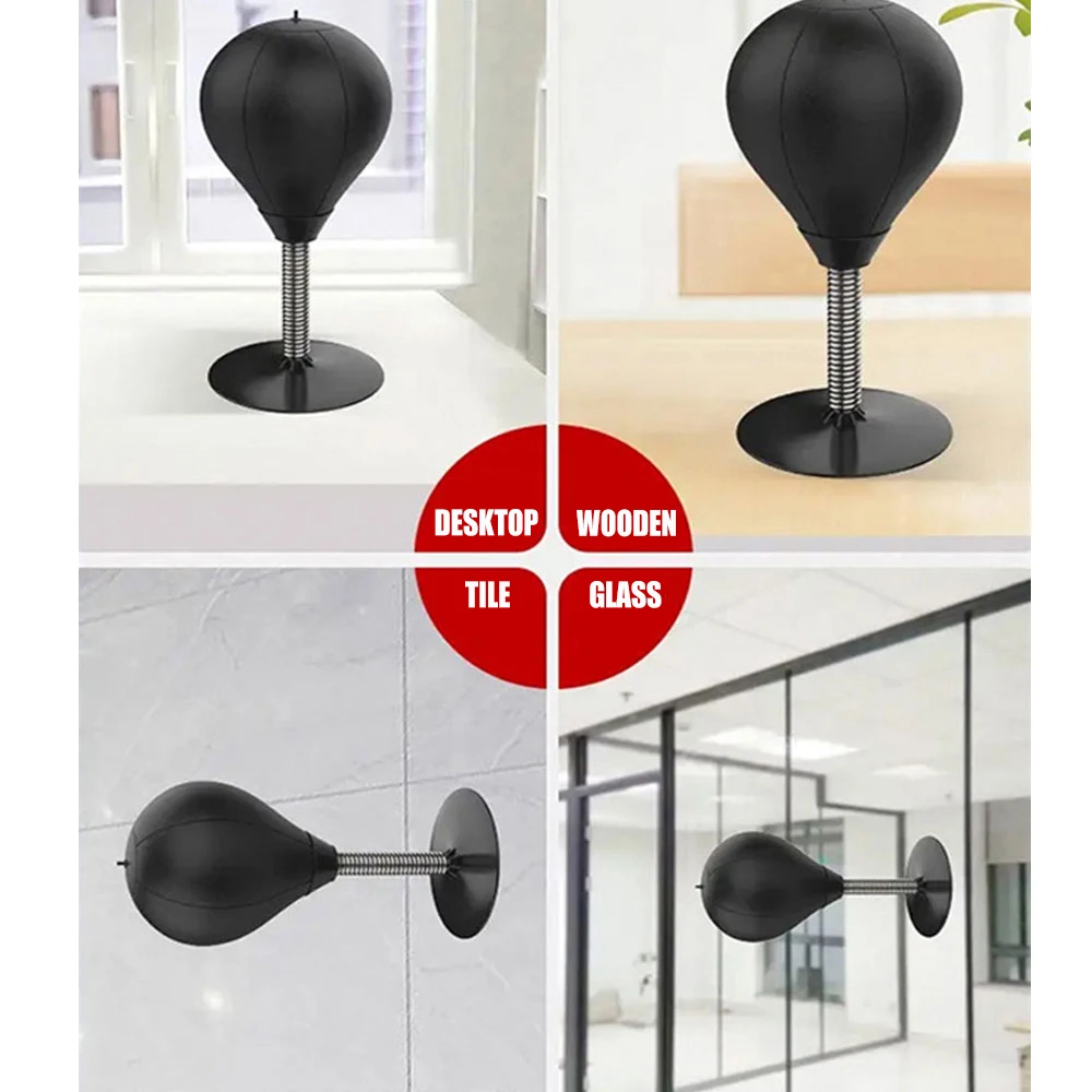 Stress Relief Boxing Bag Suction Cup Base Speed Ball Inflatable Foam Spring Fighting Speed Reflex Training Fitness Equipment