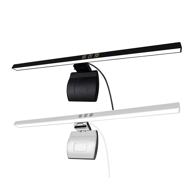 

Smart USB Powered Computer Screen Hanging Lamp Adjustable Brightness Study Eye Protection E-reading Light for Home and Office