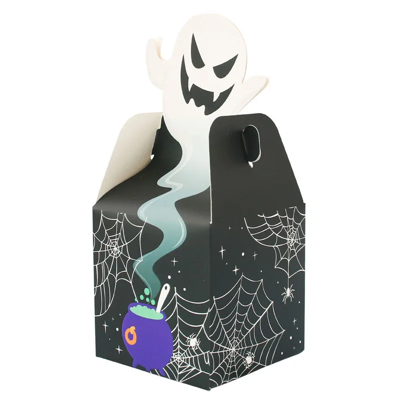12/24/36PCS Halloween Candy Box Horror Geist Katze Kürbis Kreuz Papier Geschenk Cookie Box Trick Behandeln für DIY Halloween-Party Versorgung – Detail 6