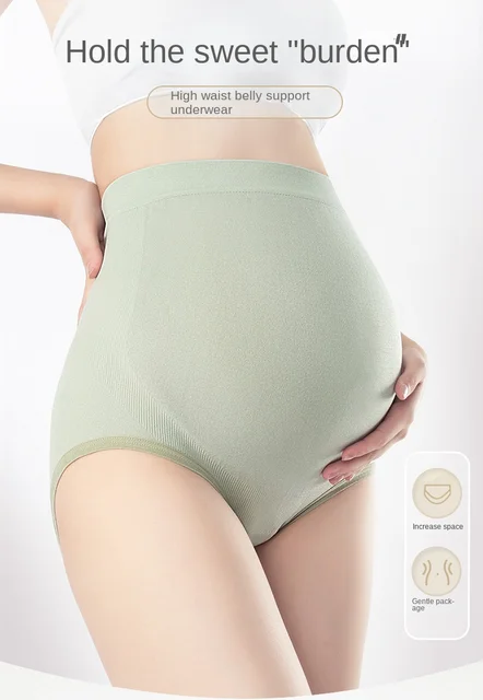 3er Set Schwangerschafts-Höschen - Hohe Taille, Baumwolle, Verstellbar - Perfekt Für Babybauch