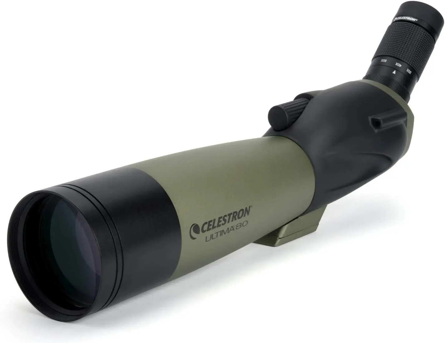 80 Angled Spotting Scope &ndash; 20-60x Zoom Eyepiece &ndash; Multi-coated Optics for Bird Watching, Wildlife, Scenery an