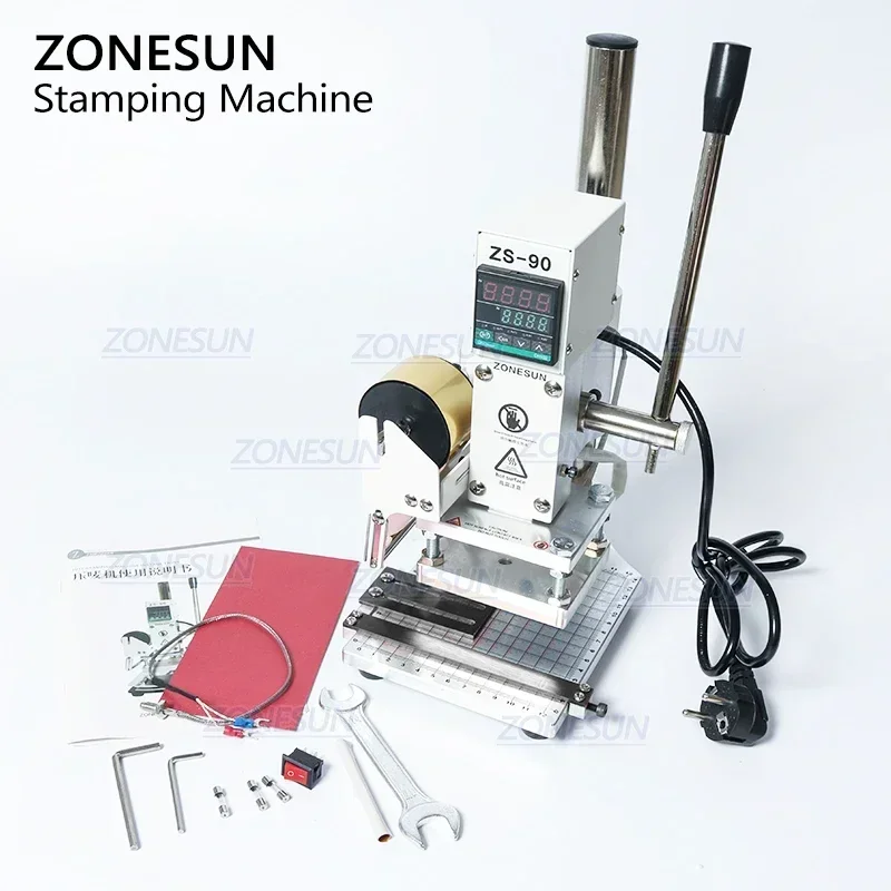 Hot Stamping Press Machine Manual Bronzing Embosser For PVC Card Leather Paper Wood hot stamping applicator kit