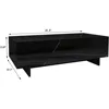 Marble rectangular living room coffee table, black modern side table, modern high gloss elegant waiting area central table 3