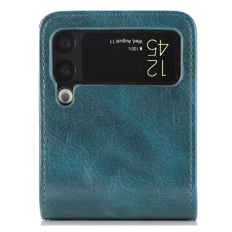 

Phone Case For Samsung Z Flip 3 4 Soft Leather Protective Cover For Samsung Galaxy Z Flip3 Flip4 5G Ultra Slim Cover Card Slot