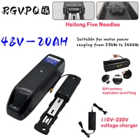 ระบบขนส่งทางอากาศแบบเร็ว แบตเตอรี่ลิเธียม 48V20AH พร้อมระบบล็อคความปลอดภัย รางนำทาง ระบบ BMS ในตัว สำหรับมอเตอร์ 350W500W750W1000W แบตเตอรี่ลิเธียม 18650 แบบ 5 ขา hailong 6