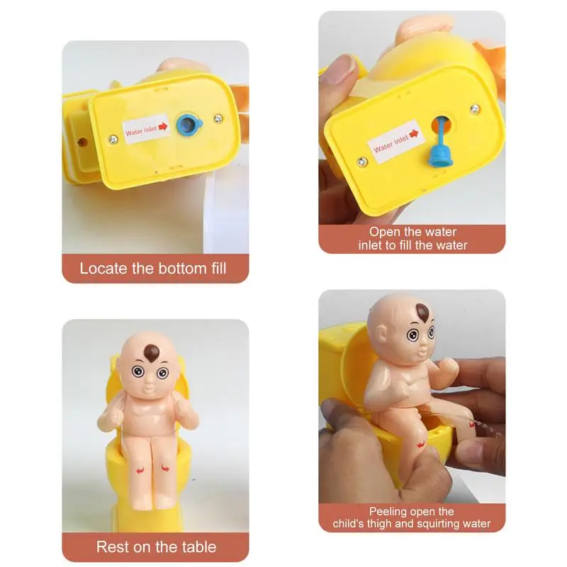 Peeing Boy Squirter Toys Squirt Wee Boy Sitting On The Toilet Innovative Compulsion Toilet Doll Toys For Children Men Kids