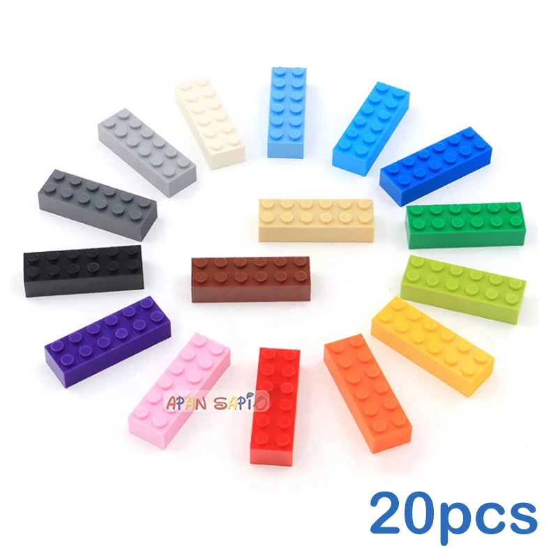 20pcs 두꺼운 2x6 DIY 빌딩 블록 피규어 벽돌 점 교육 크리 에이 티브 크..
