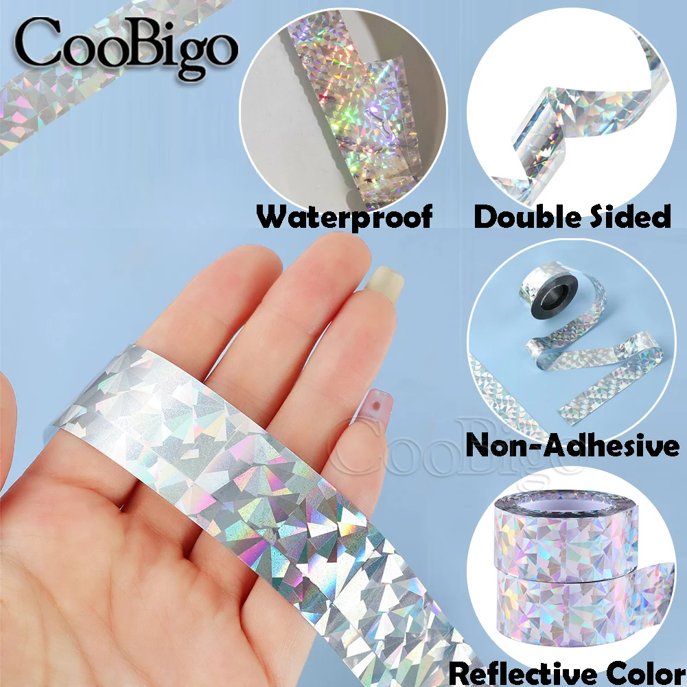 12pcs/lot prism Hoop Holographic Tape For Gift Packing Adhesive