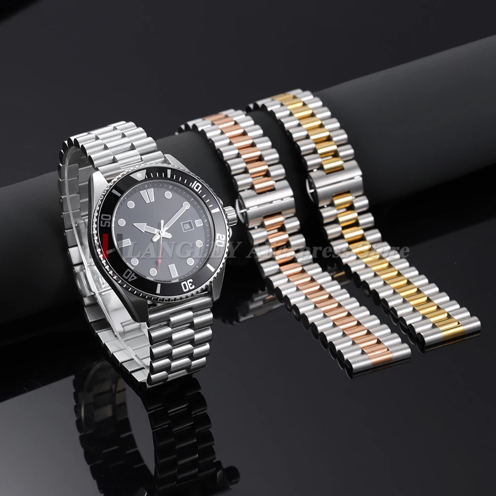 Universal Solid Stainless Steel Watch Strap - Premium Curved End Wristband