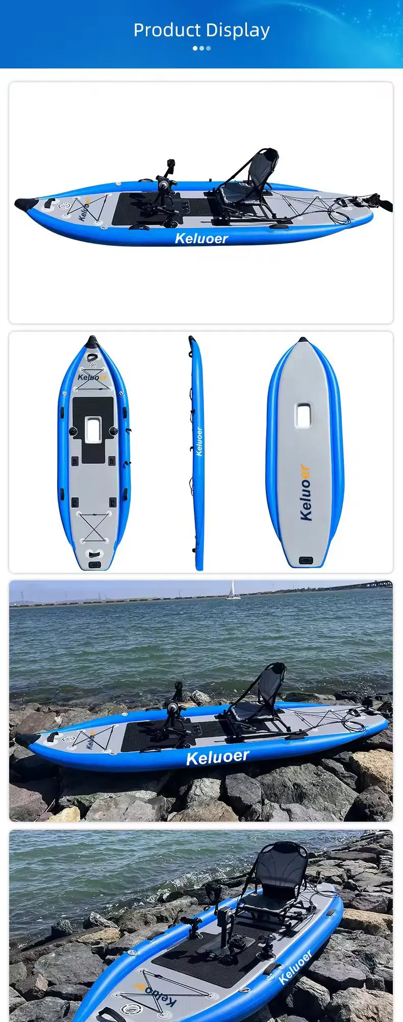 1-Person Inflatable Pedal Fishing Kayak 4