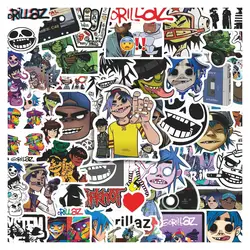 Gorillaz - Themed Waterproof Stickers Set - Pack of 50 (50Pcs)