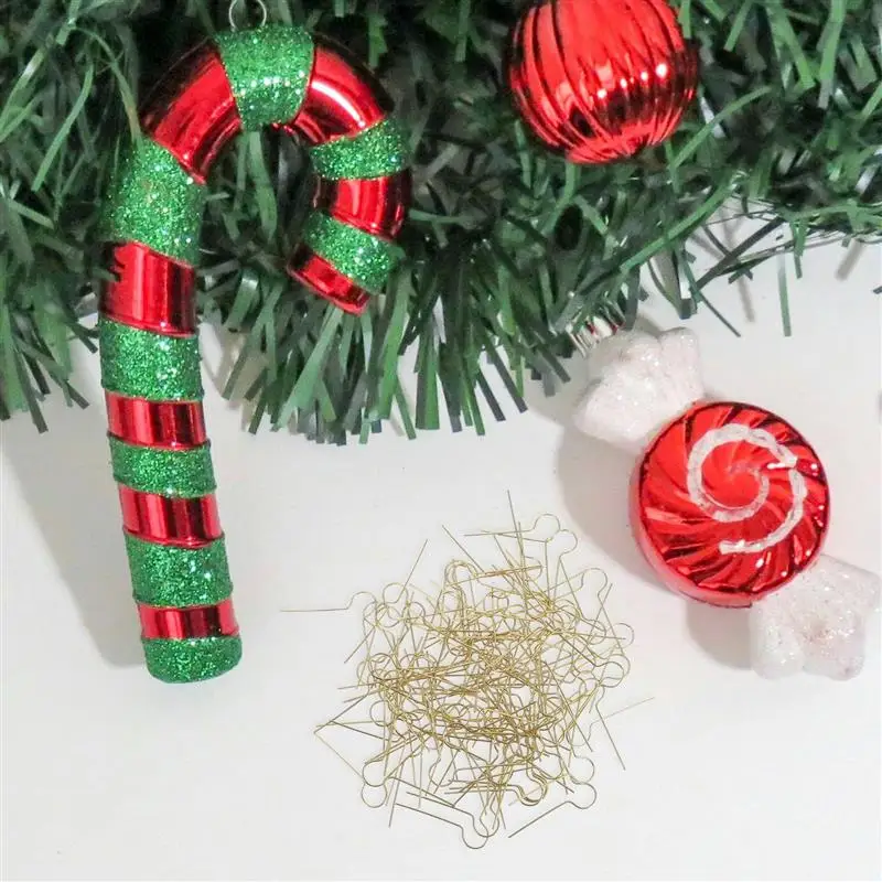 V Shaped Metal Ornament Hooks Wire Hanging Hook Christmas Trees Hanger Xmas Birthday Party Decorations 100pcs christmas decorations