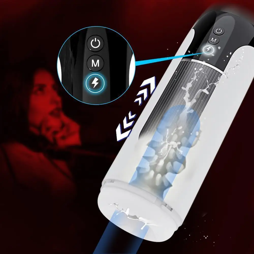 Vibration Automatic hine Blowjob Pussy Moaning Masturbation Cup Adult Men Sex Calciner Telescopic Male Mas_voghion.com