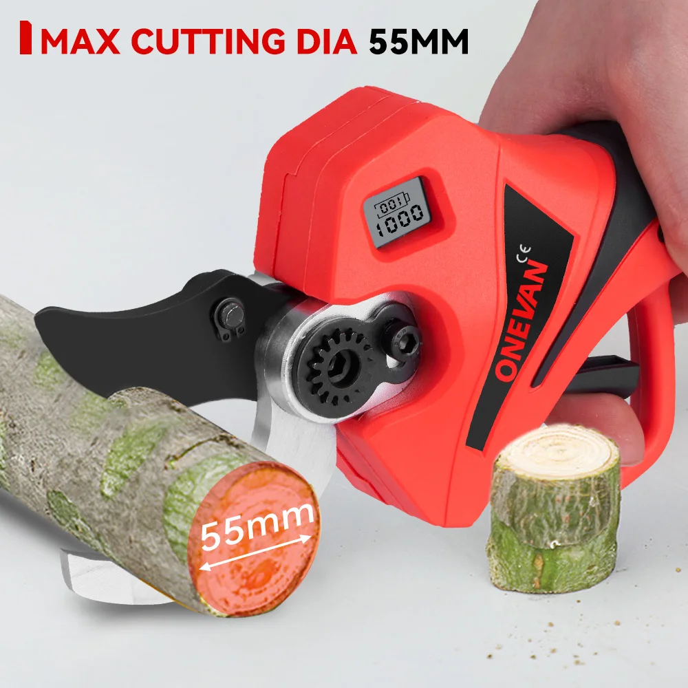 Electric Pruning Shears 55mm Brushless Electric Pruning Shear 2 Gears Cordless Electric Scissors Fruit Tree Bonsai Garden Cutter For Makita Battery Pin