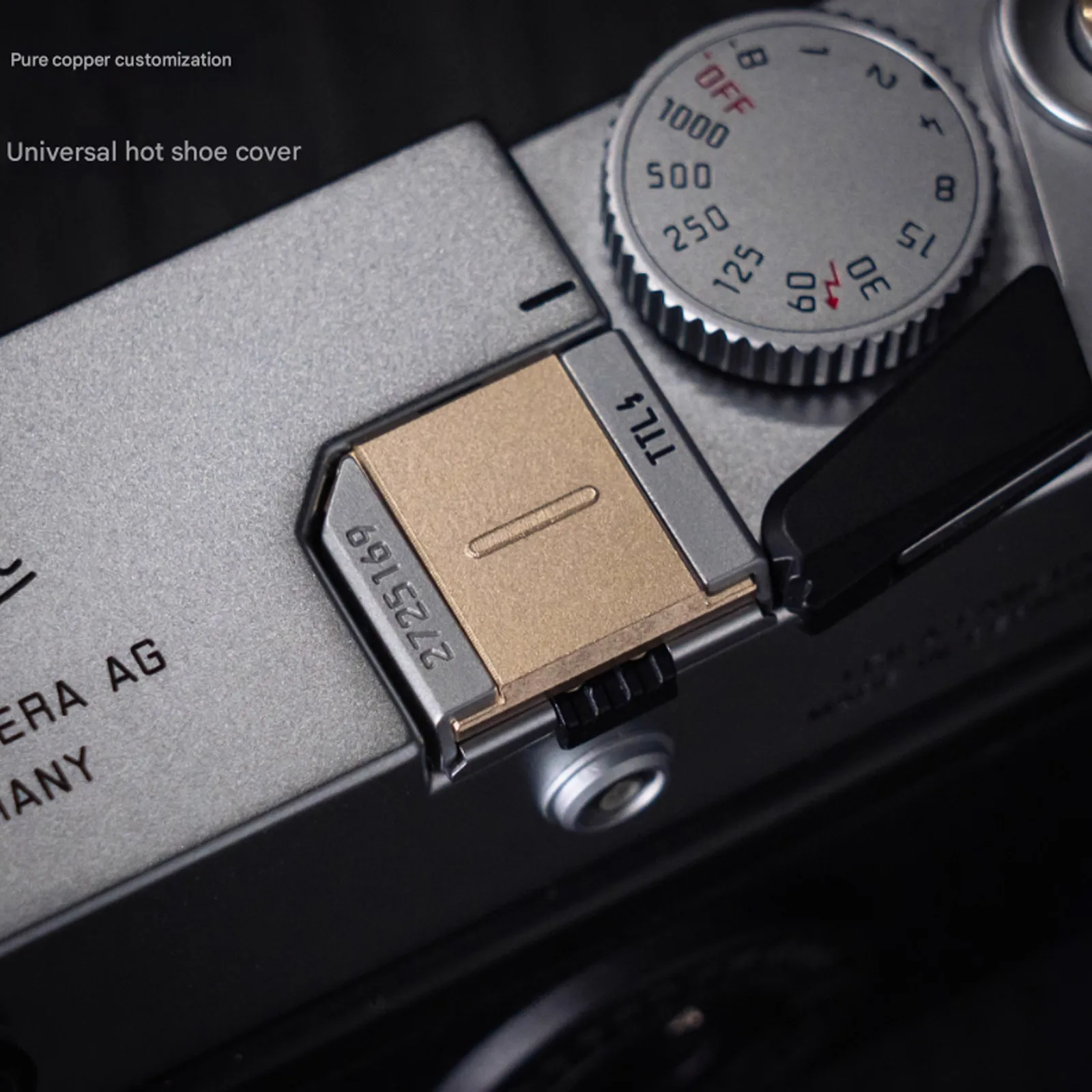 New Universal Hot Shoe Cover for Cameras, Pure Copper Frosted