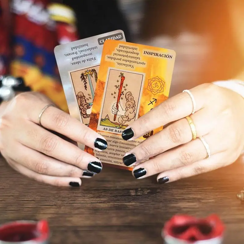 Tarot Cards Divination Deck Spanish Version Future Telling  Edition Oracle Board Playing Game For Party