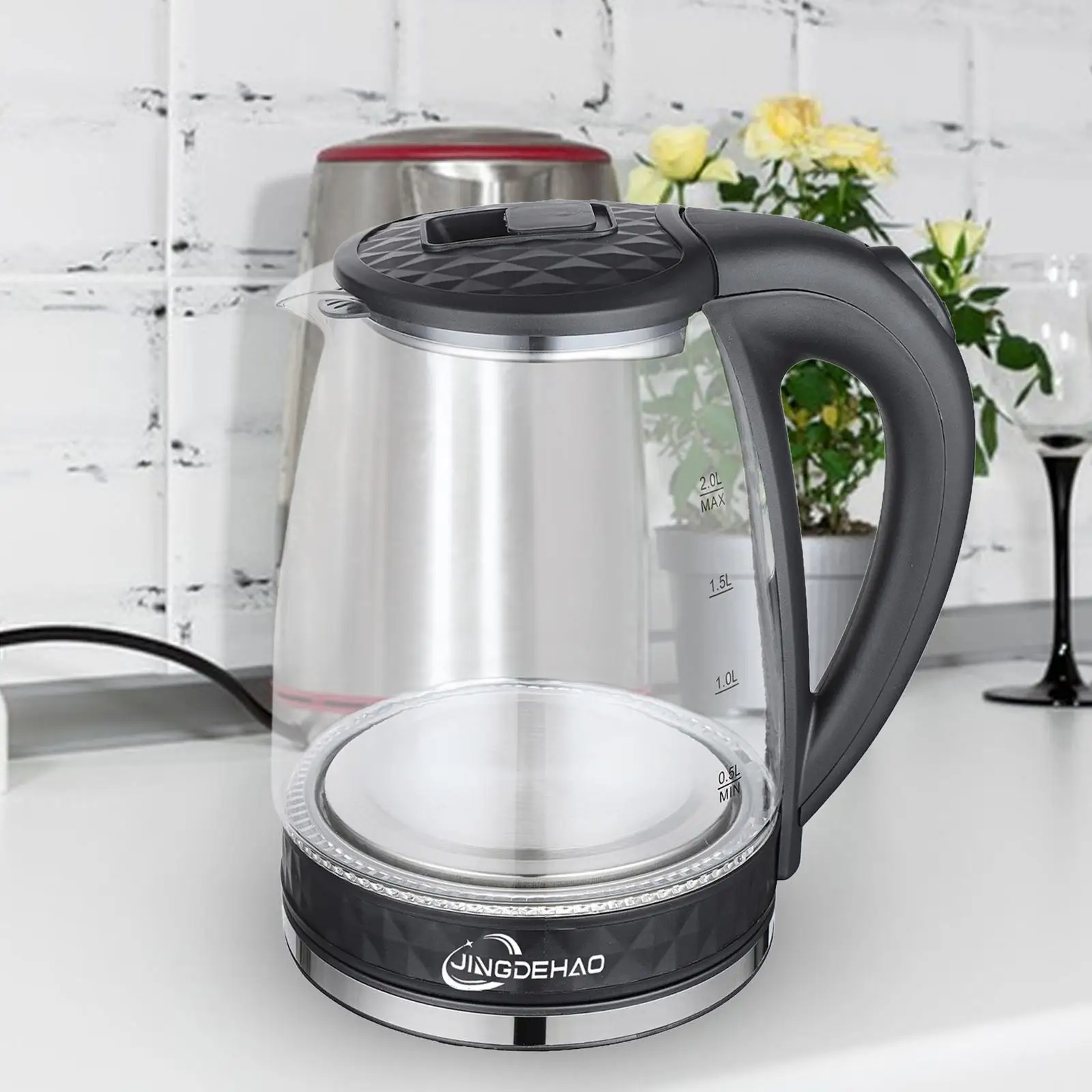 

Electric Kettle 2L Stainless Steel Fast Boiling Electric Tea Pot Auto Shut Off Tea Water Boiler for Kitchen Home Hotel Daily Use