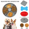 Pet Supplies Silicone Pet Licking Mat Cat Anti-choking with Slow Food Bowl Puppy Bath Distracted Licking Plate Cutlery Dog Bowl 6